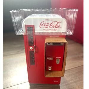 Coca Cola Die Cast Metal 1950's Vending Machine Musical Bank Enesco NIB